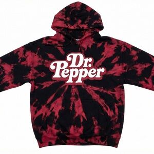 Gildan Red and Black Tie-Dye Hoodie